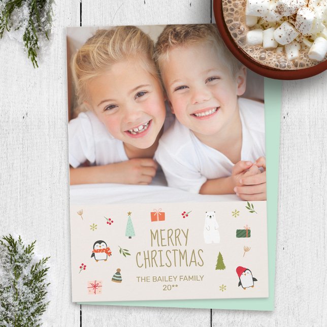 Cute God jul-fotokort ett Bild Julkort (Skapare uppladdad)