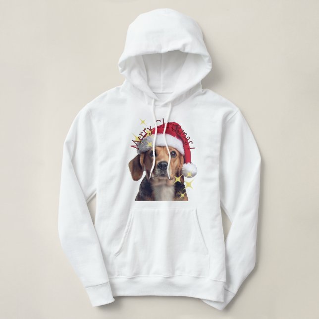 Cute God jul-girighet med tomtens tak T Shirt (Design framsida)