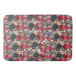 Cute God jul - Helgdag Festive Badrumsmatta