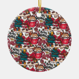 Cute God jul - Helgdag Festive Julgransprydnad Keramik