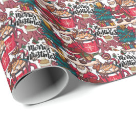 Cute God jul - Helgdag Festive Presentpapper