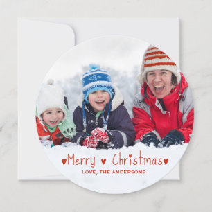 Cute God jul Helgdag-fotokort Julkort