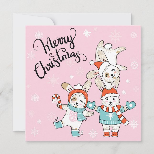 Cute God jul Helgdag-kort Julkort (Framsida)