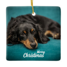 Cute God jul Hund keramiskt ornament