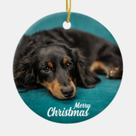 Cute God jul Hund keramiskt ornament