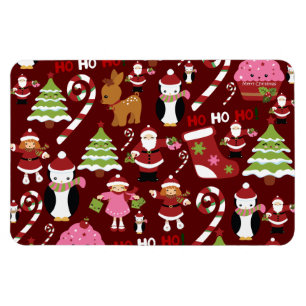 Cute God jul Julafton Helgdag Mönster Magnet