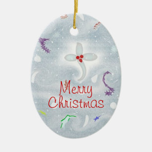 Cute God jul Julgransprydnad Keramik