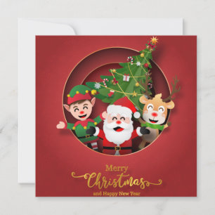 Cute God jul Julkort