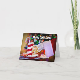 Cute God jul Jultomten Helgkort