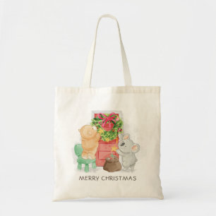 Cute God jul Koala Bear hängningsfrand Tygkasse