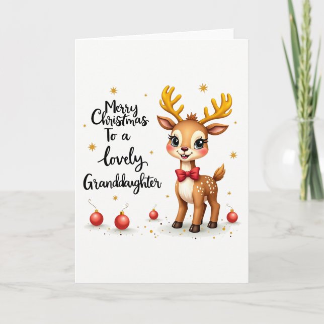 Cute God jul-kort för mordotter Kort (Framsida)