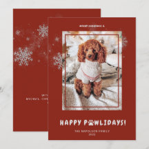 Cute God jul Lycklig PAWlidays Pet Photo