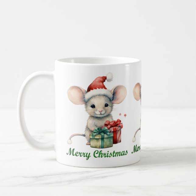 Cute God jul Mouse Mugg (Vänster)