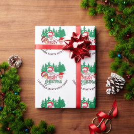 Cute GOD JUL MUSHROOM Christian Presentpapper