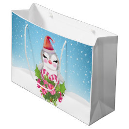 Cute God Jul Penguin i Santa Hat