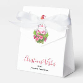 Cute God Jul Penguin i Santa Hat Presentaskar