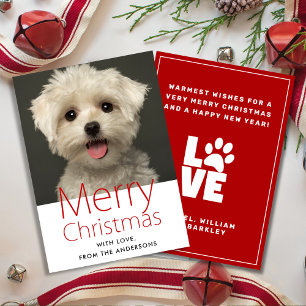 Cute God jul Pet Photo Julkort