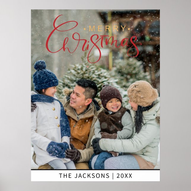 Cute God jul Photo Poster (Framsidan)