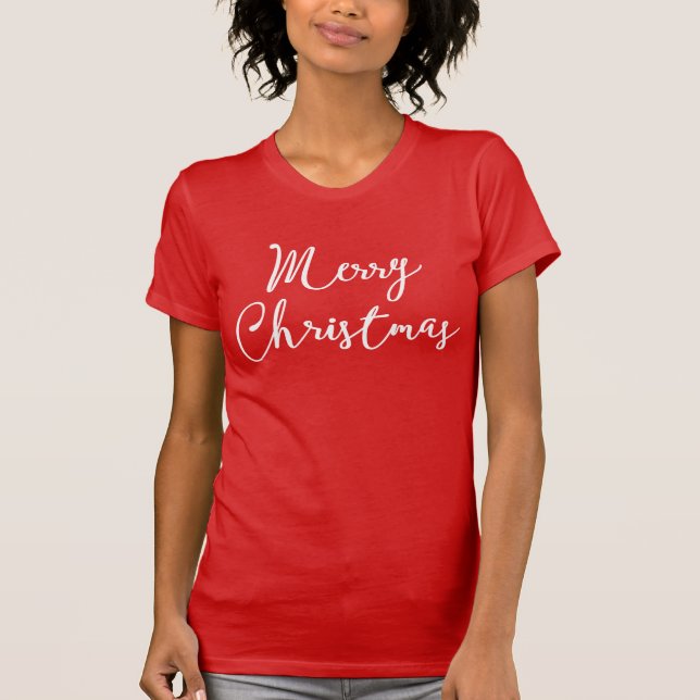Cute God jul Red Shirts T Shirt (Framsida)