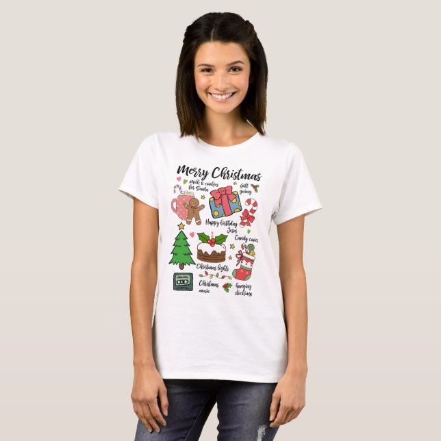Cute God jul Religiösa Helgdag T Shirt (Hel framsida)