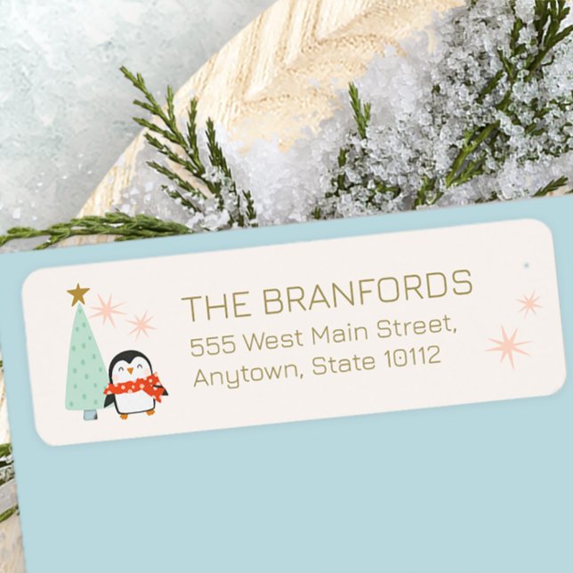 Cute God jul Returadress Etikett (Skapare uppladdad)