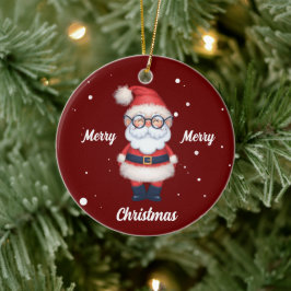 Cute God jul Santa ceramic ornamic Julgransprydnad Keramik