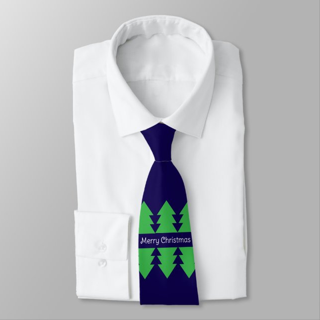 Cute God jul Simple Träd Design Blue Slips (Bunden)