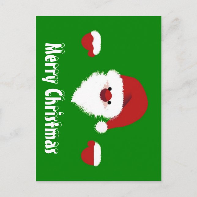 Cute god jul tecknad vykort (Framsida)