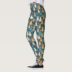 Cute God jul Träd Festive Leggings