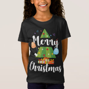 Cute God jul Träd Tee Funny Julafton Träd