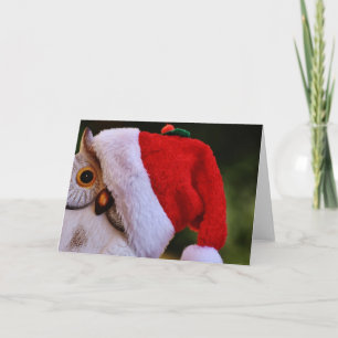 Cute God Jul Uggla,God jul Santa Uggla Helgkort
