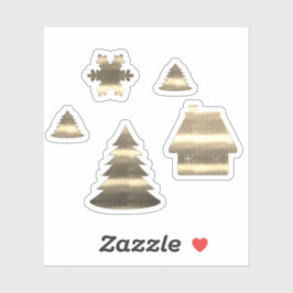 Cute God jul Village Klistermärken