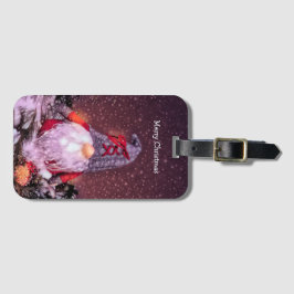 Cute God jul Whimsical Gnome Helgdag Träd Bagagebricka