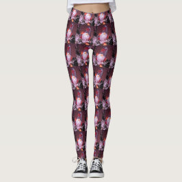 Cute God jul Whimsical Gnome Helgdag Träd Leggings