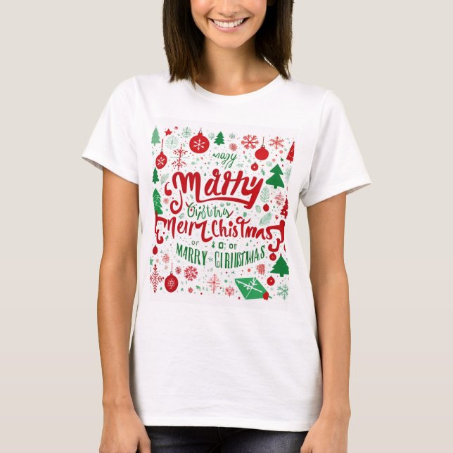 "Cute God jul Women's T-Shirt - Festive Ho (Framsida)