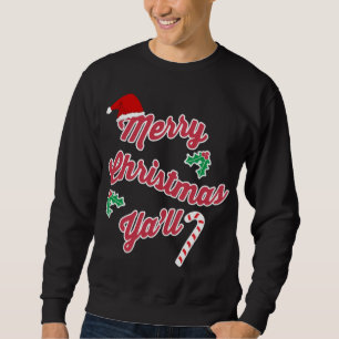Cute God jul Ya ll Trailer Cat Lång Ärmad Tröja