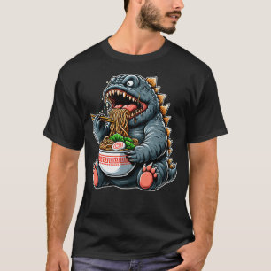 Cute Godzilla Eating Ramen T Shirt