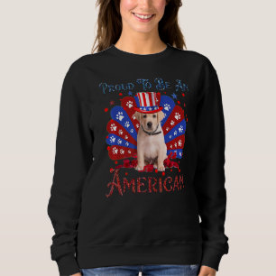 Cute Goldador American Flagga Lycklig 4:e juli T Shirt