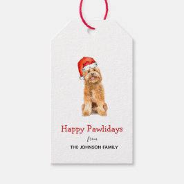 Cute Golden doodle Helgdag Gift-Märkre Presentetikett