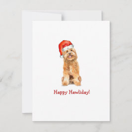 Cute Golden doodle hund Flat Helgdag Tack Kort