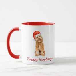 Cute Golden Doodle Hund Helgdag Mugg