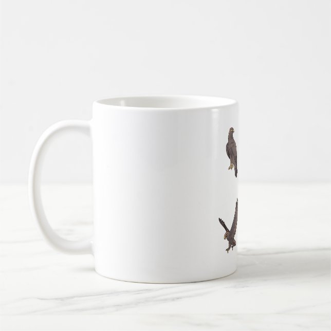Cute golden eagle Delight � Cute Animal Art Kaffemugg (Vänster)