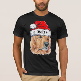 Cute Golden-hämtaren jul Hat Hund Big T Shirt