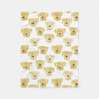 Cute Golden Labrador Retriever Hund Mönster Fleecefilt