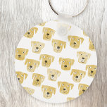 Cute Golden Labrador Retriever Hund Nyckelring<br><div class="desc">Vattenfärgning av söt Golden Labrador Retriever hundar,  perfekt för djurälskare,  hundvalkare,  hund och veterinärer.</div>