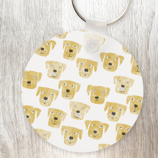 Cute Golden Labrador Retriever Hund Nyckelring