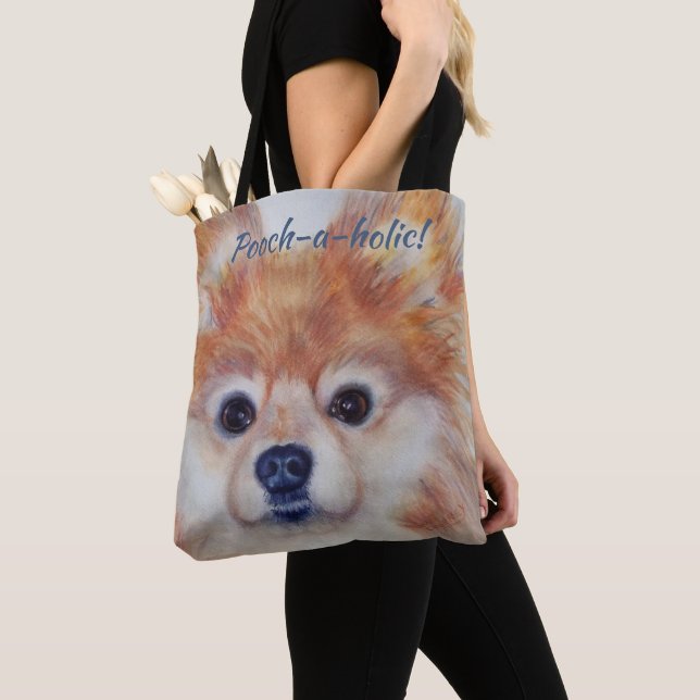 CUTE GOLDEN POMERANIAN TYGKASSE (Närbild)