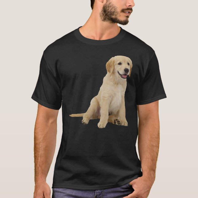 Cute Golden Retriever 21 T Shirt (Framsida)