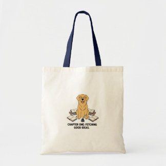 Cute Golden Retriever Academic Vibes Natural Color Tygkasse