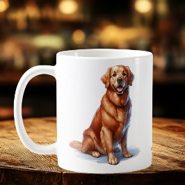 Cute Golden Retriever Ai Art Mugg
